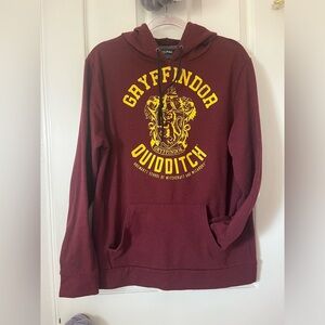 harry potter gryffindor quidditch maroon pullover hoodie official sweatshirt